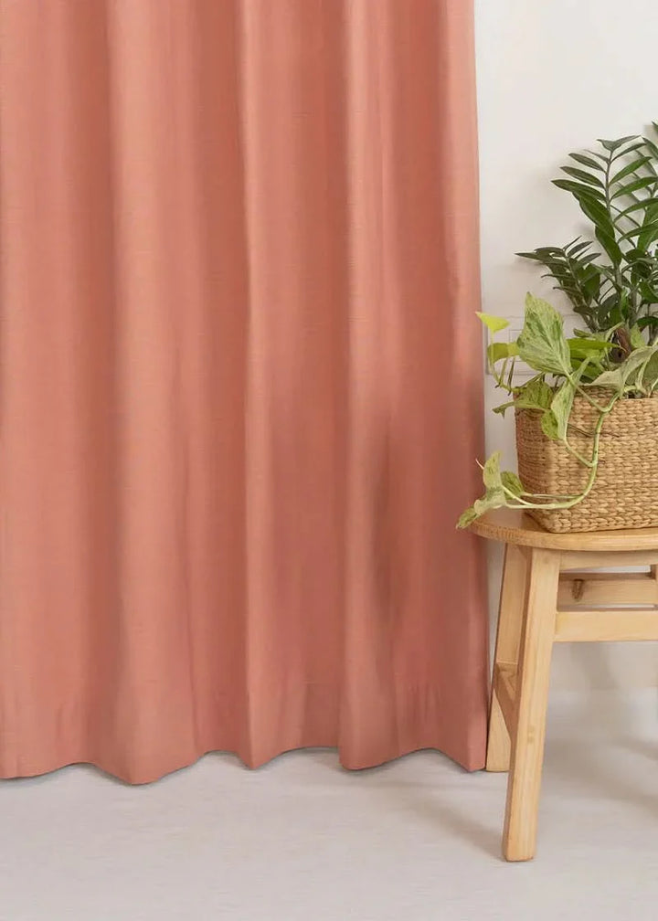 Sandstone 100% cotton plain curtain - Customizable for size, lining and headers
