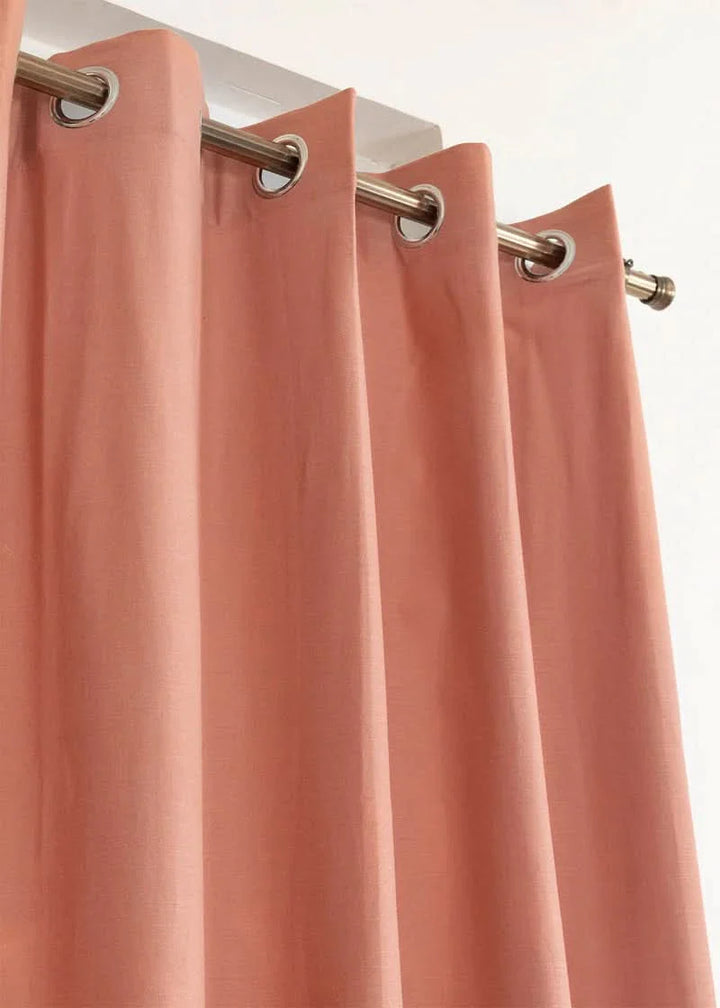 Sandstone 100% cotton plain curtain - Customizable for size, lining and headers