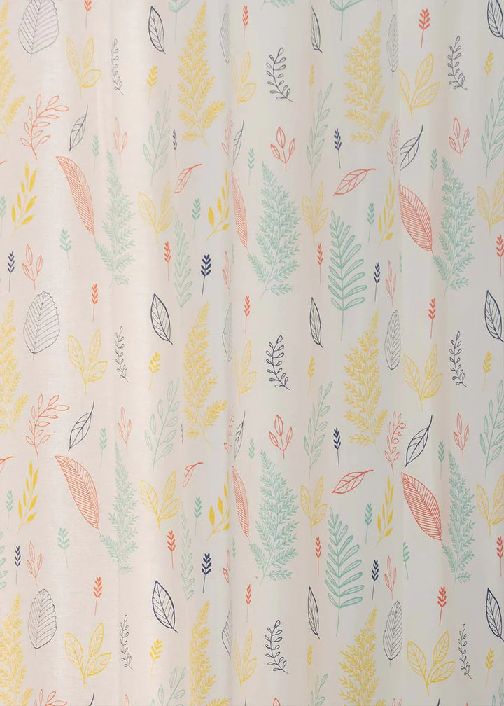 Falling Leaves 100% cotton floral curtain - Customizable for size, lining and headers