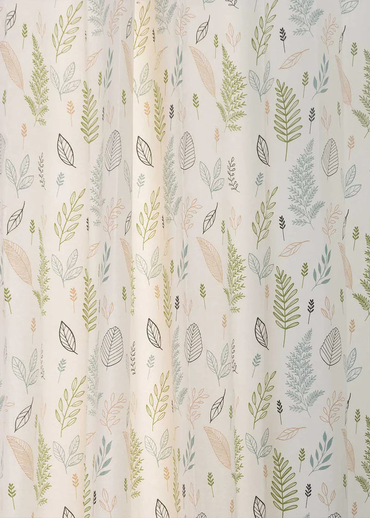 Echoing Leaves 100% cotton floral curtain- Customizable for size, lining and headers