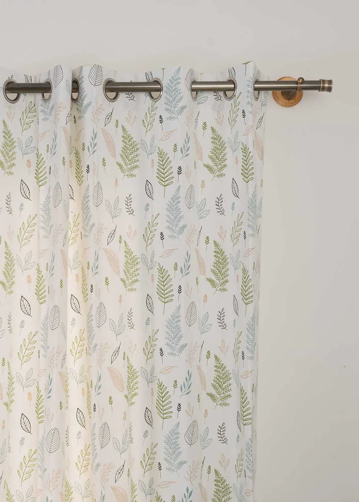 Echoing Leaves 100% cotton floral curtain- Customizable for size, lining and headers