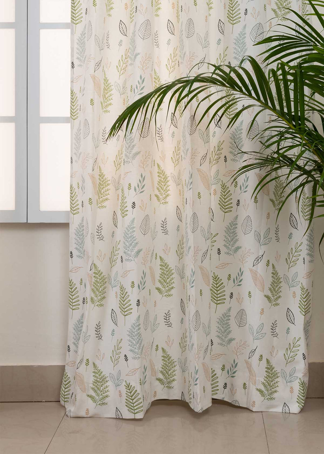 Echoing Leaves 100% cotton floral curtain- Customizable for size, lining and headers