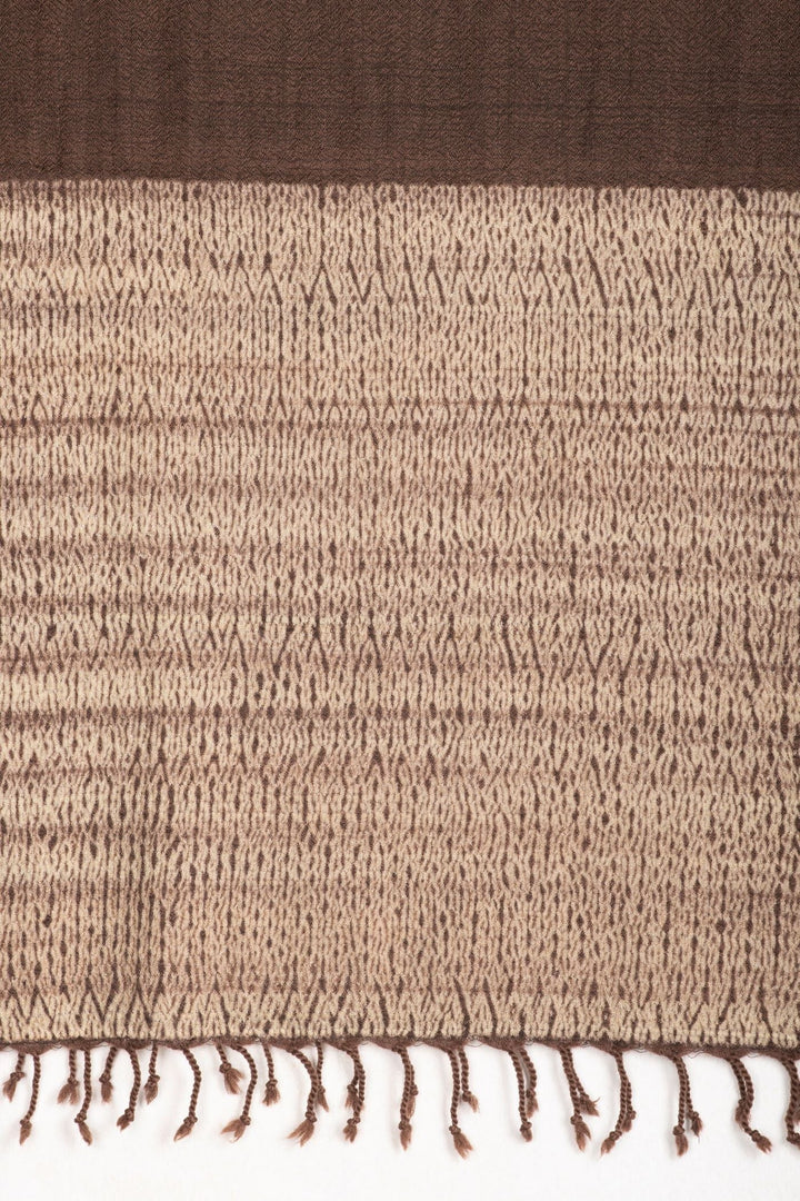 Hand woven Shibori Wool Stole | SHOBITAM
