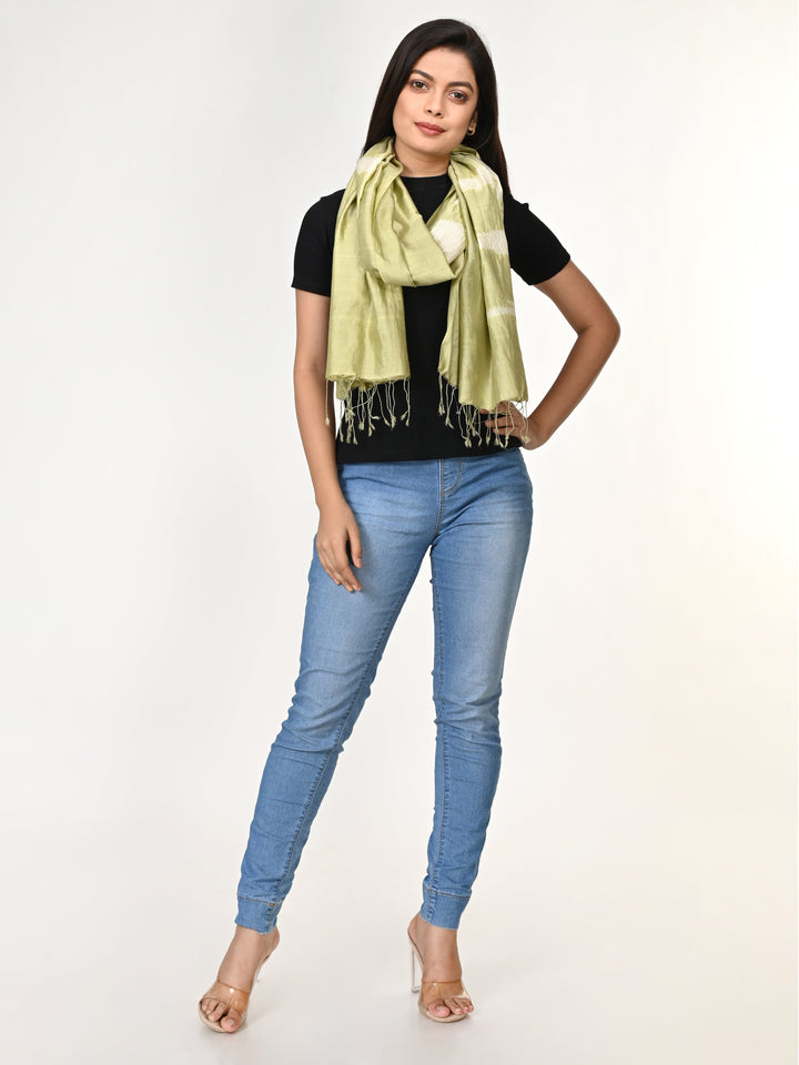 Hand Woven Shibori Pure Silk Stole | SHOBITAM