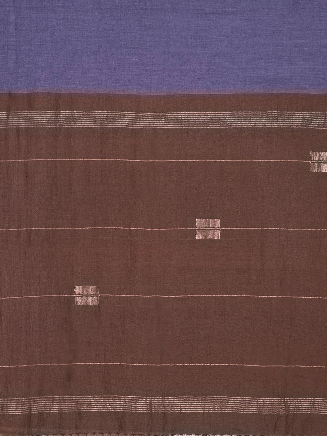 Purple Handloom Jamdani Cotton Saree with Zari Border