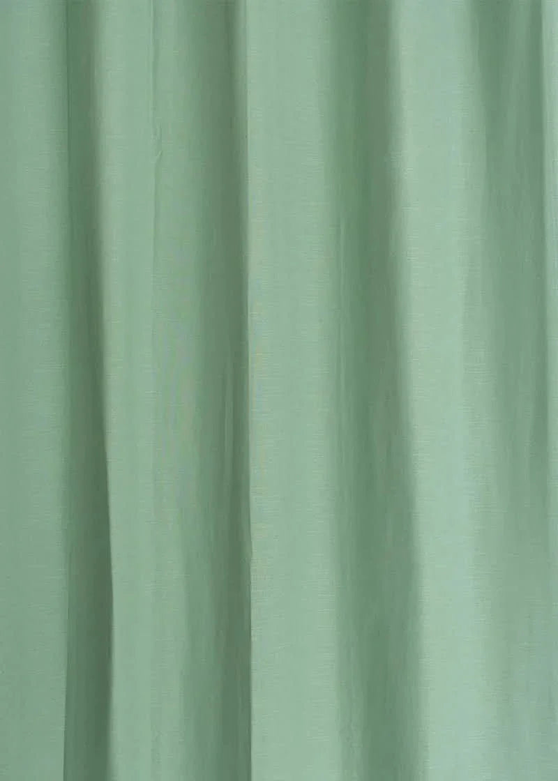 Sage 100% cotton plain curtain -Customizable for size, lining and headers