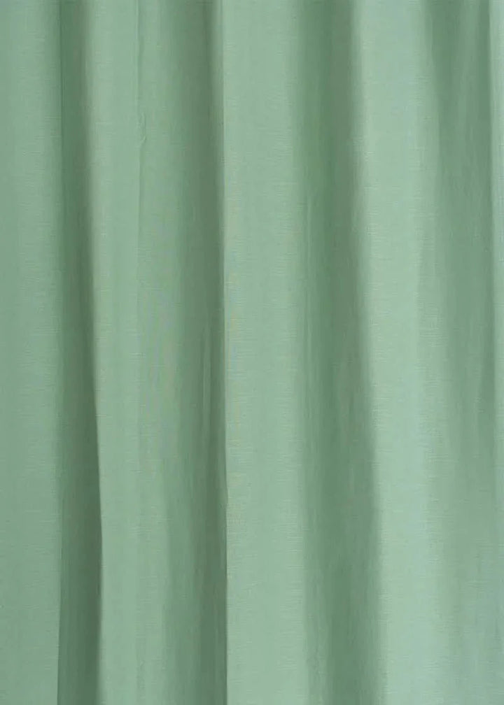 Sage 100% cotton plain curtain -Customizable for size, lining and headers