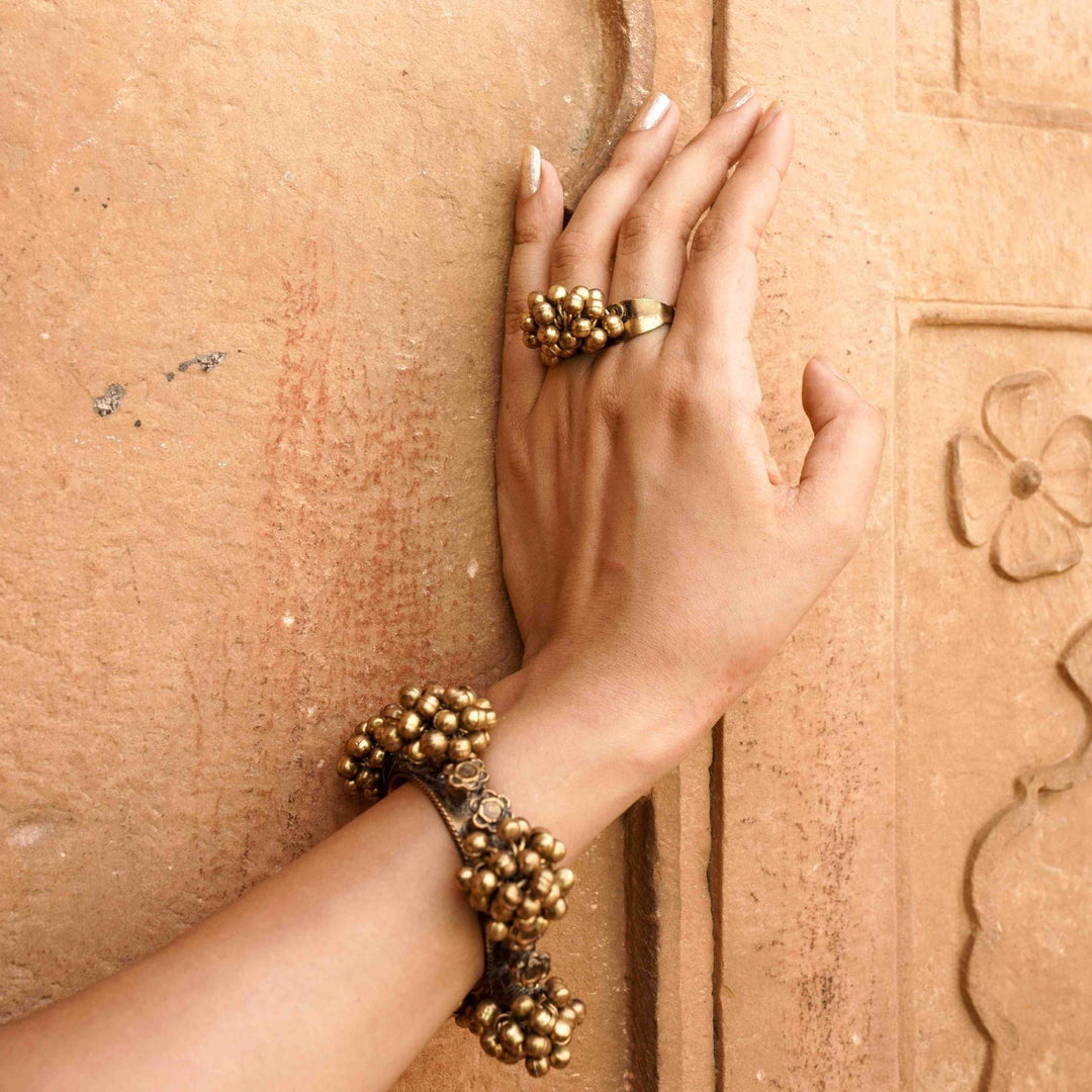 Gold Ghunghru Ring | SHOBITAM