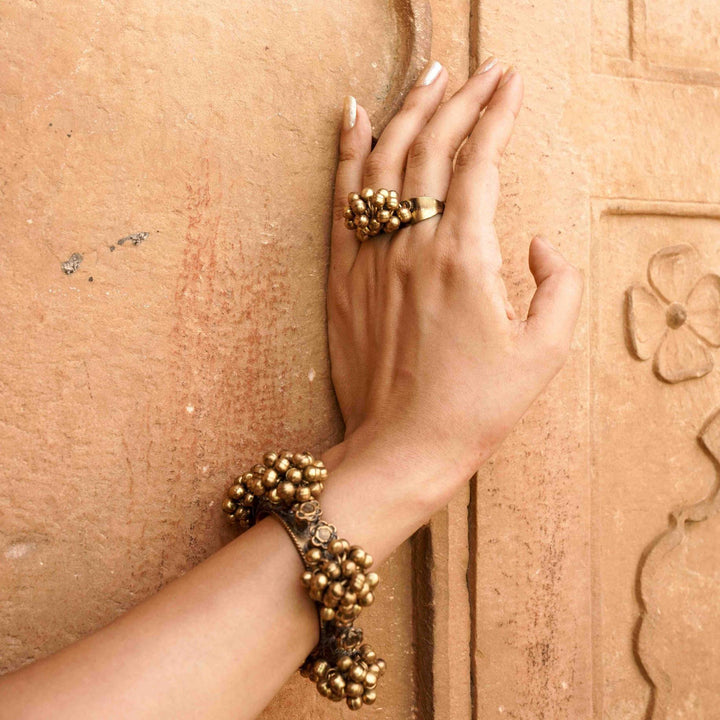 Gold Ghunghru Ring | SHOBITAM