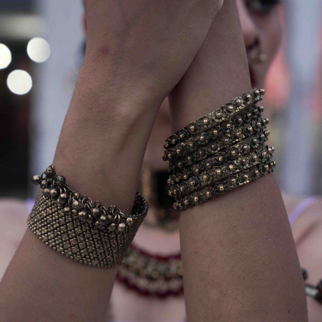 Gold Studded Bracelet | SHOBITAM