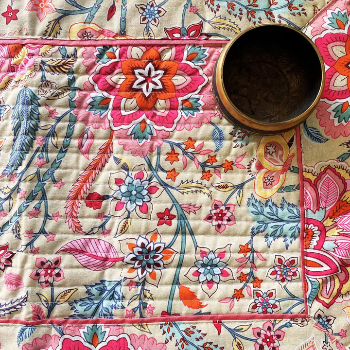 Sandstone Garden Print Table Runner, 100% cotton, 15" x 72"