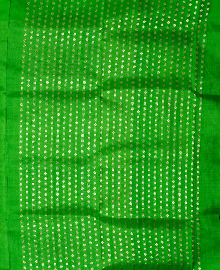 Sea Green With Green Borderless Venkatatgiri Silk Saree Sindhubhairavi | SILK MARK CERTIFIED | SHOBITAM