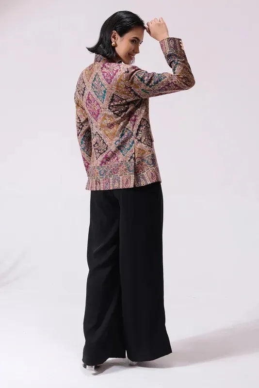 Teertha Fine Wool Silk Blazer for Women | SHOBITAM