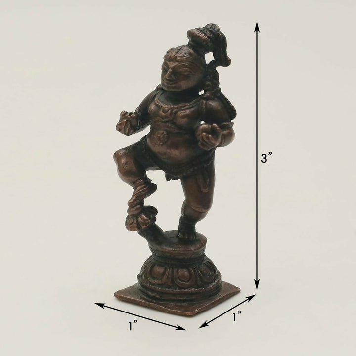 COPPER DANCING KRISHNA IDOL-SHOBITAM