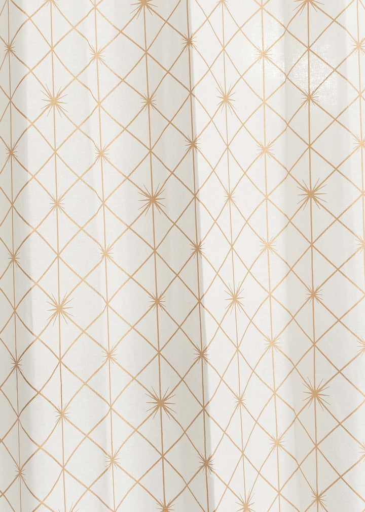 Stardust Printed 100% cotton floral curtain for Living room & bed room - Light Reduction - Single Piece | SHOBITAM