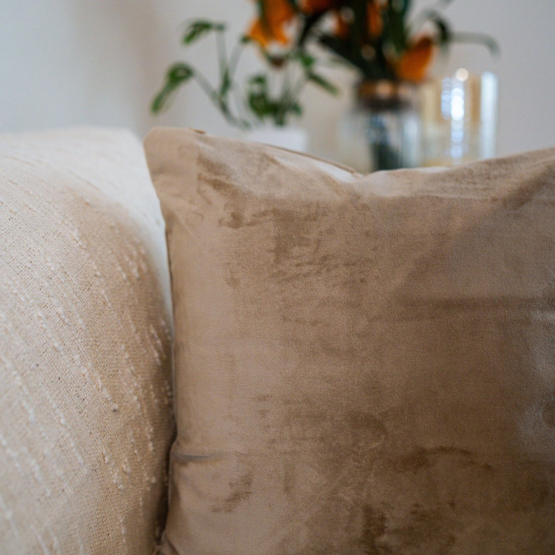 Shades of Sand Cushion Covers Beige, 16" x 16", Pack of 2 | SHOBITAM