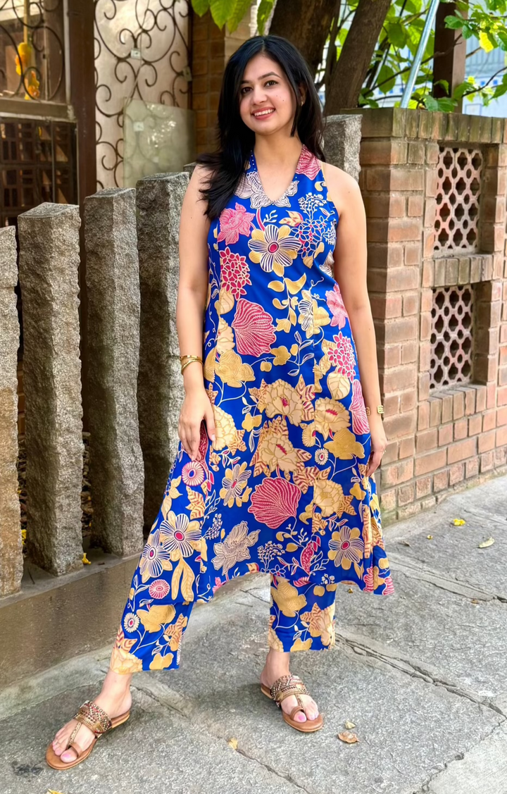 NEEL Blue Printed Cotton Kurta Set Of 2