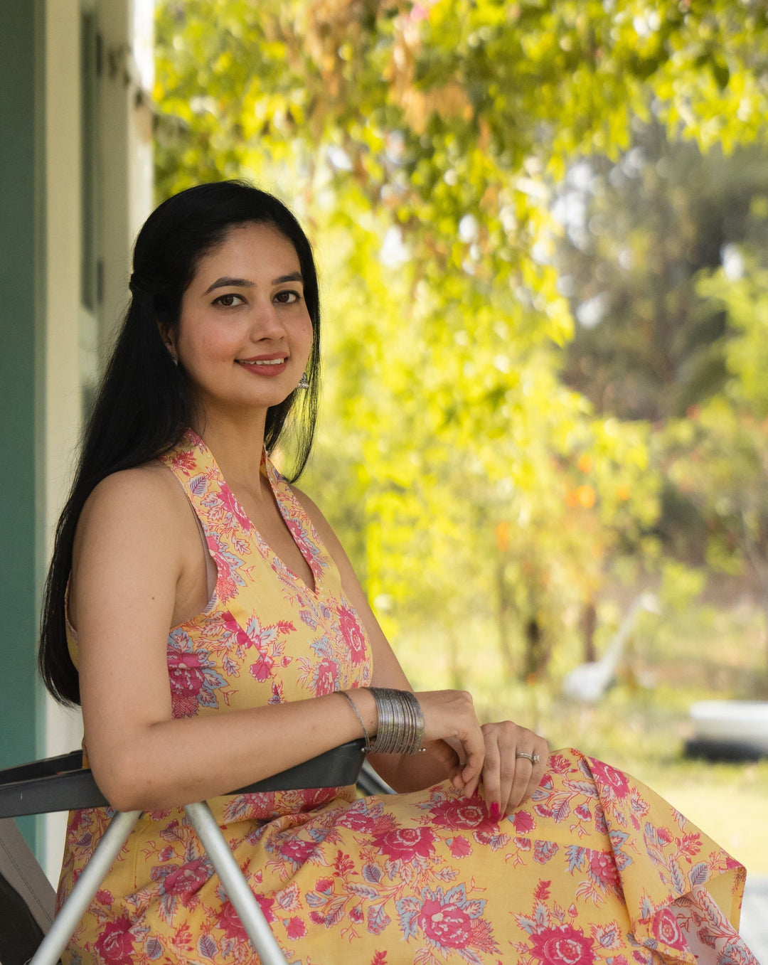 PEONY Yellow Printed Cotton Kurta Set Of 2