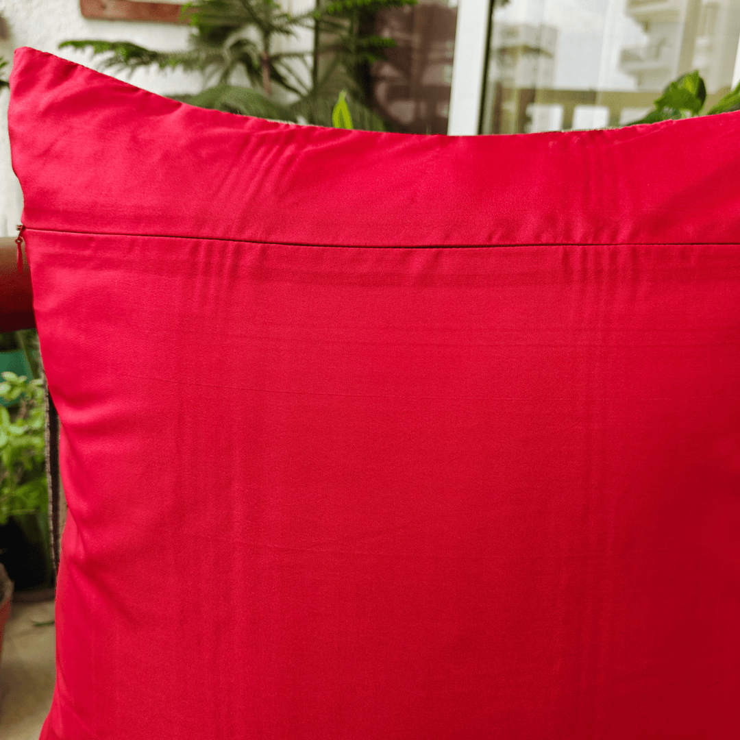 Laalima Red Cushion Cover  | SHOBITAM