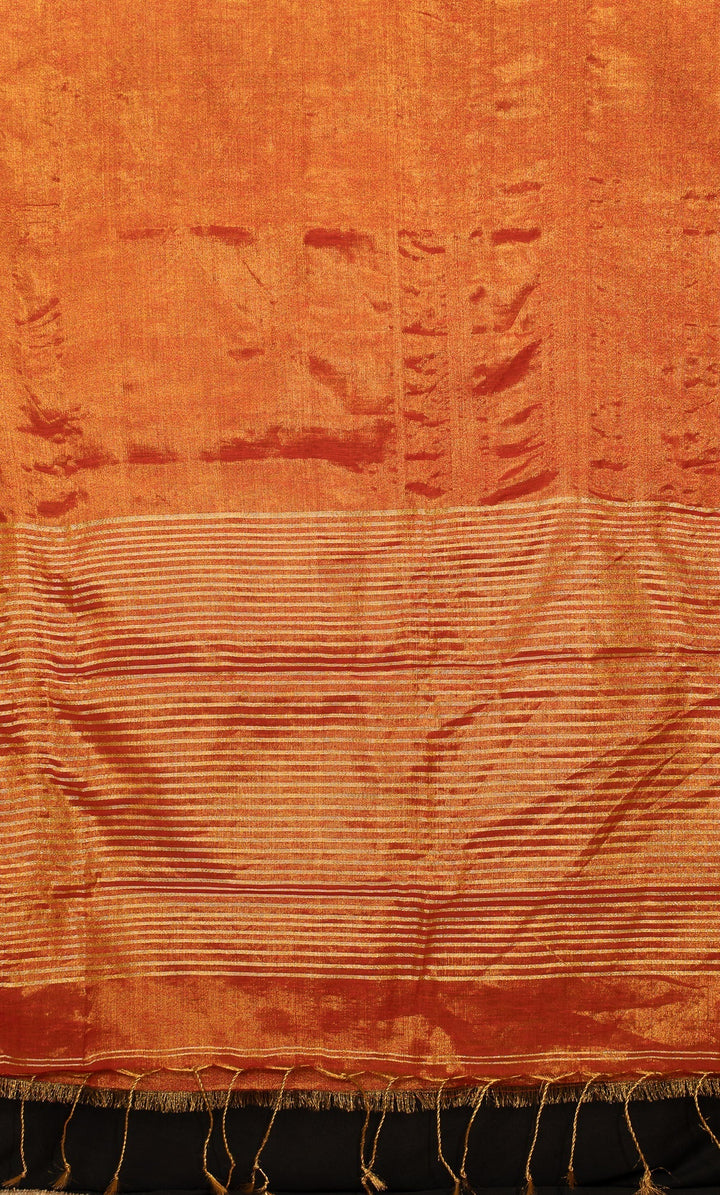 Sunrise Orange Tissue By Linen Saree Haseena | SHOBITAM