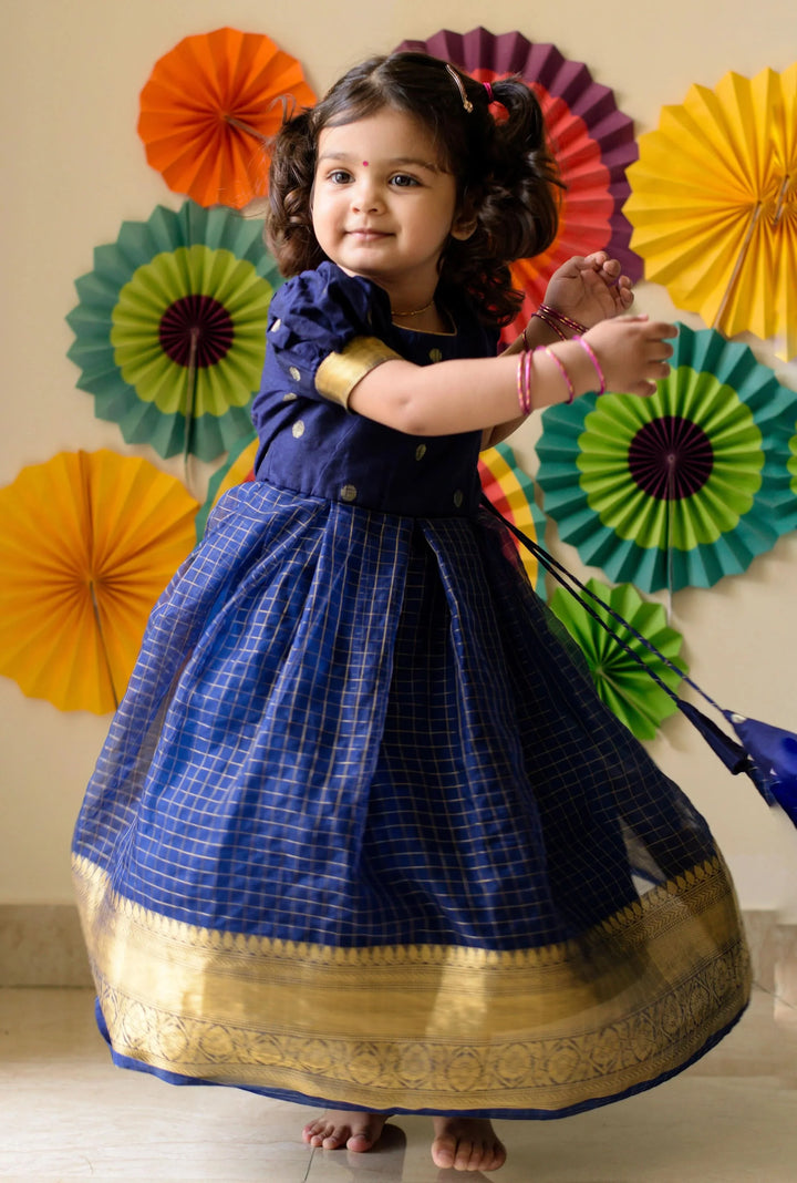 Saatvika Navy Mini | Shobitam Custom Gowns | Made To Order | Shobitam Custom Gowns and Readymades| Made To Order