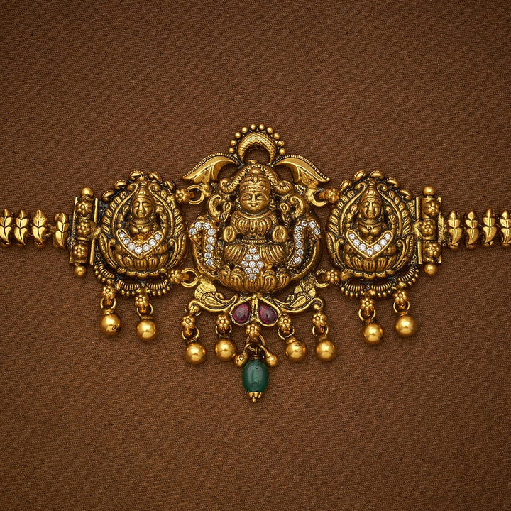 92.5 Pure Silver Lakshmi Design Temple Bajuband