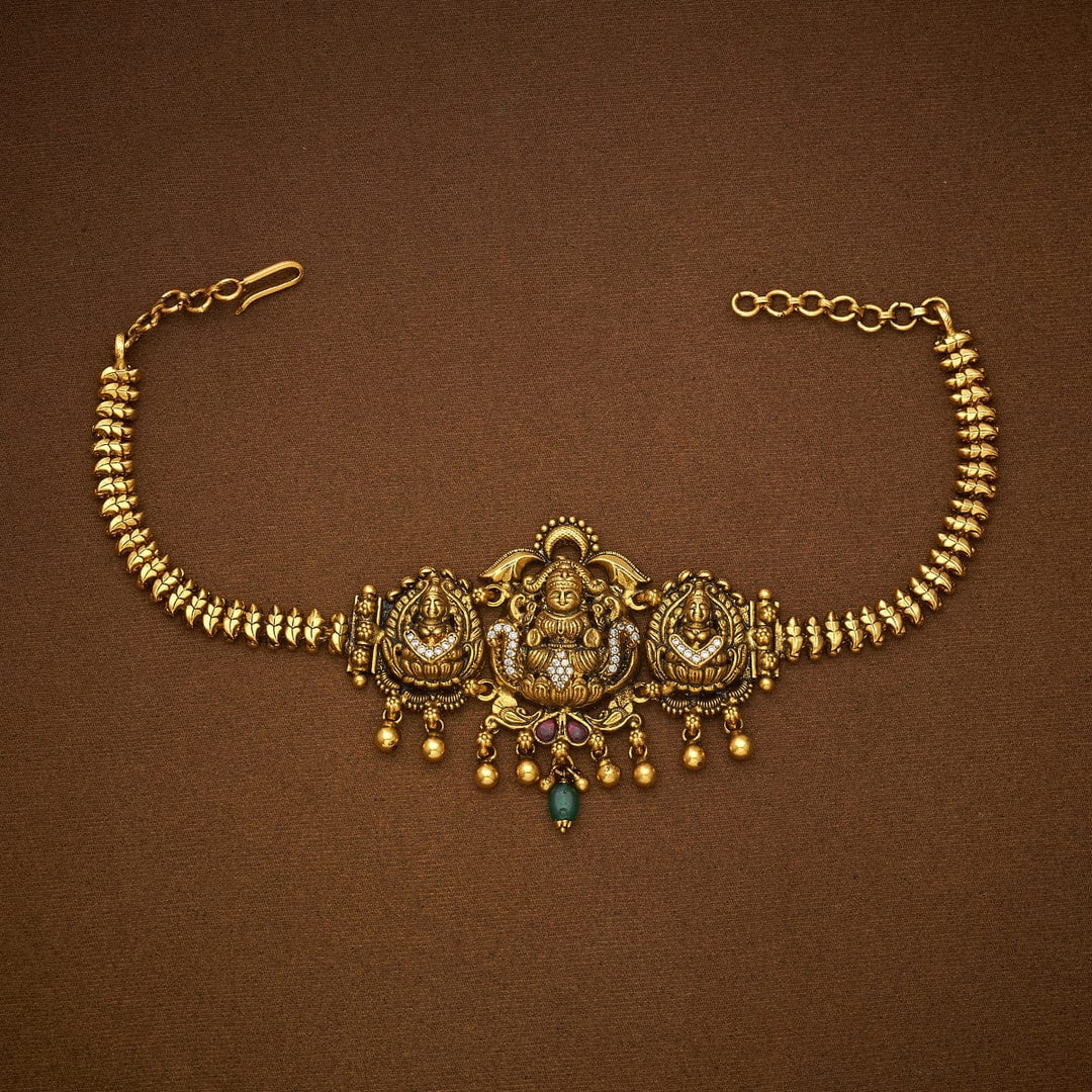 92.5 Pure Silver Lakshmi Design Temple Bajuband