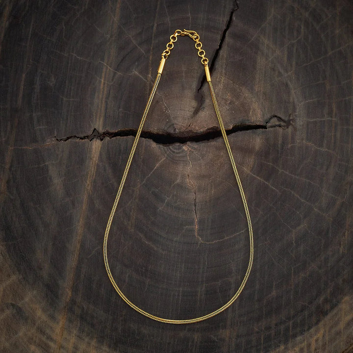 92.5 Silver, Gold Plated Silver Temple Chain | SHOBITAM