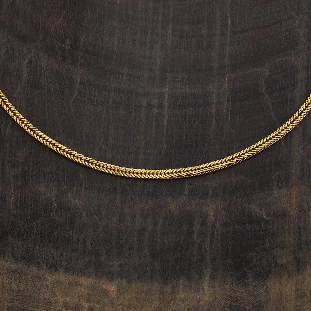 92.5 Silver, Gold Plated Silver Temple Chain | SHOBITAM