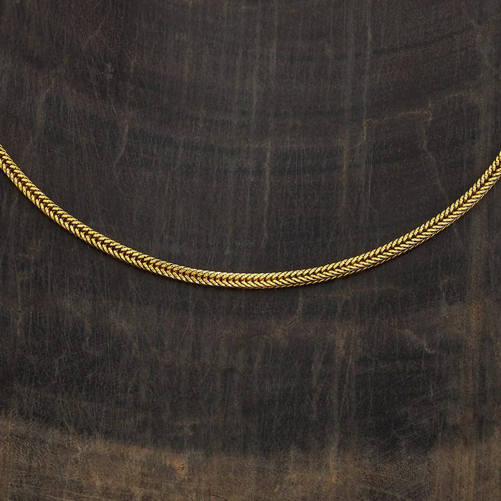92.5 Silver, Gold Plated Silver Temple Chain | SHOBITAM