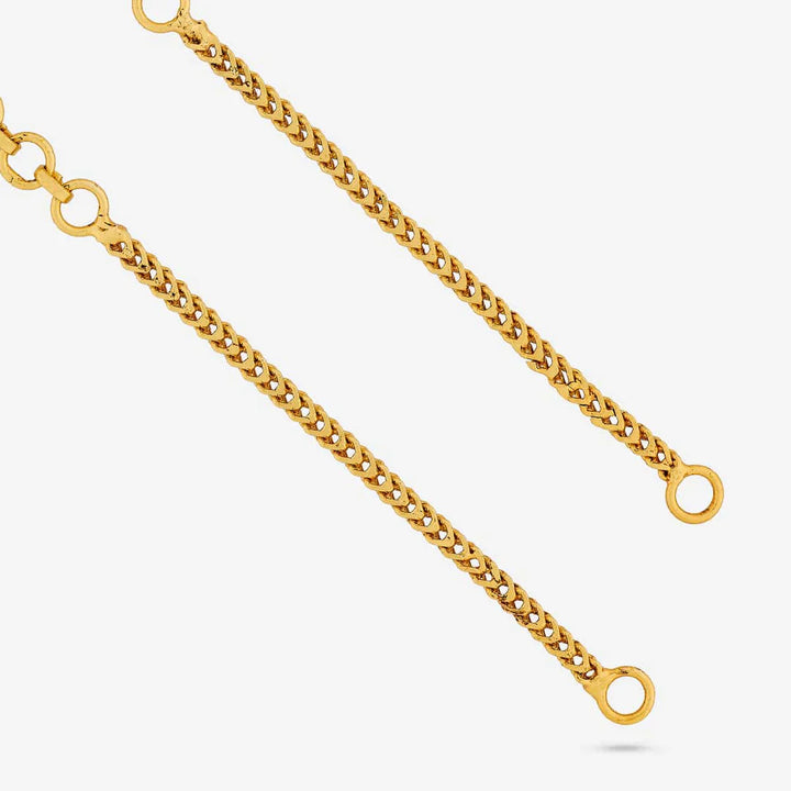 92.5 Silver, Gold Plated Silver Temple Ear Chain | SHOBITAM