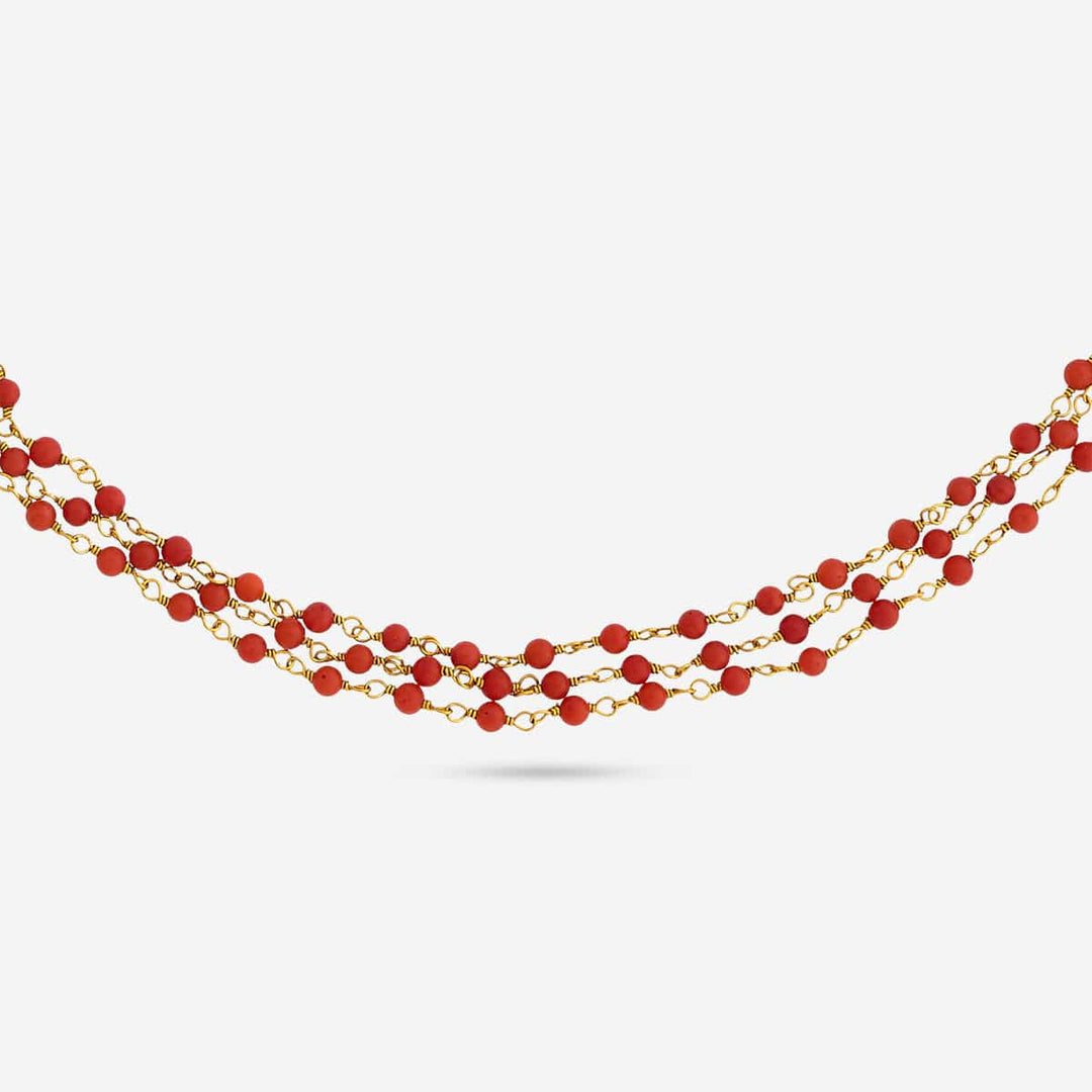 92.5 Silver, Gold Plated Silver Temple Beads Chain | SHOBITAM