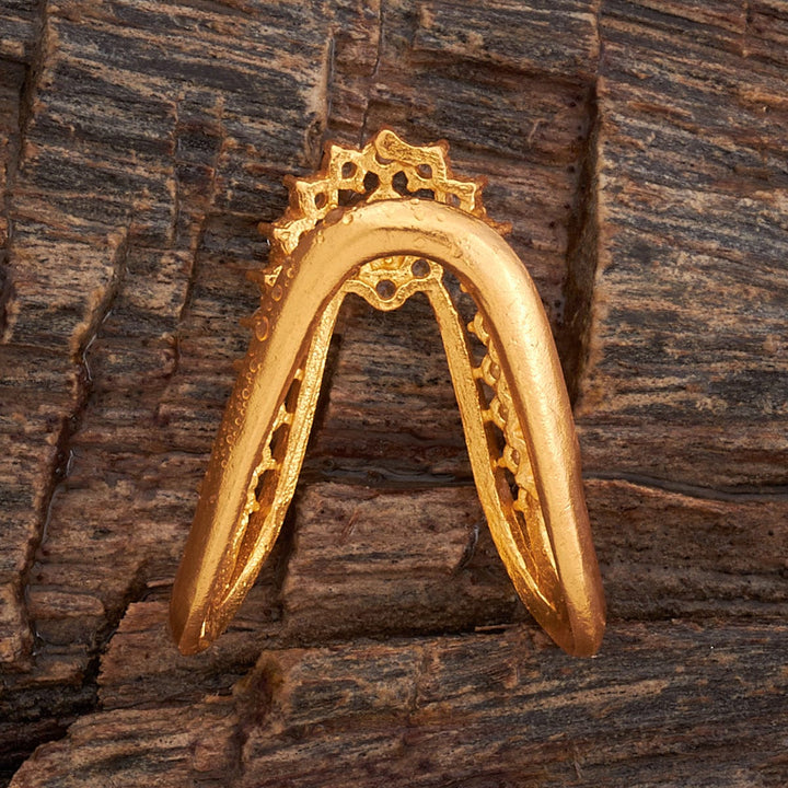 Pure 92.5 Silver, Gold-Plated Floral Motif Finger Ring with CZ Accents