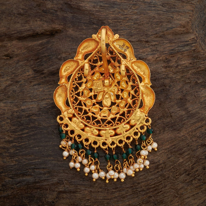 92.5 Pure Silver Leaf Pattern Temple Pendant