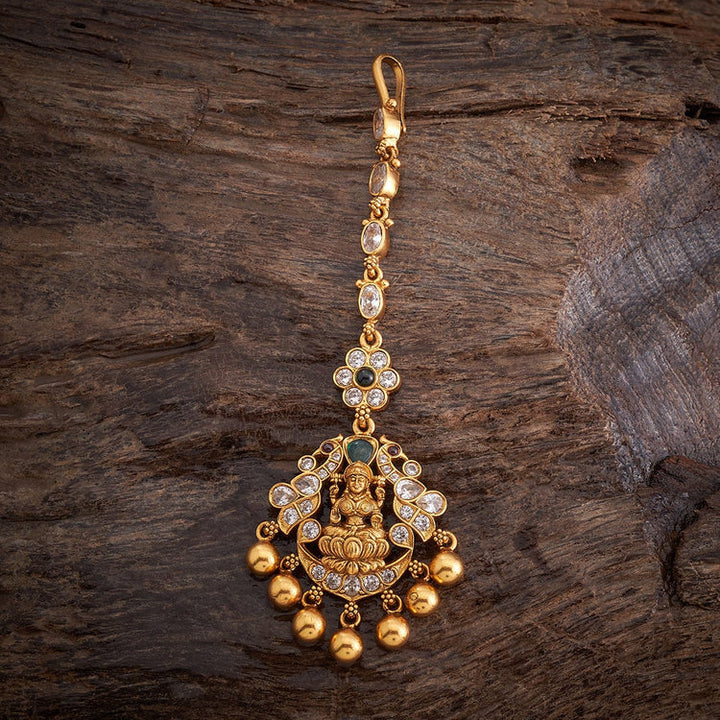 Pure 92.5 Silver Lakshmi and Peaccok Design Pendant Bridal Temple Tikka