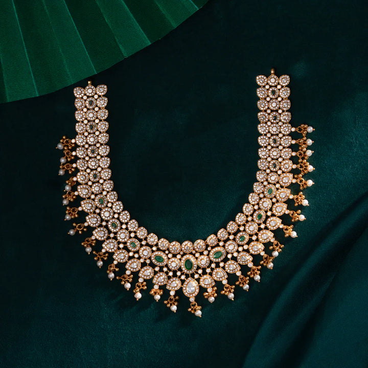 Pure 92.5 Silver Gold-Plated Ellique Necklace