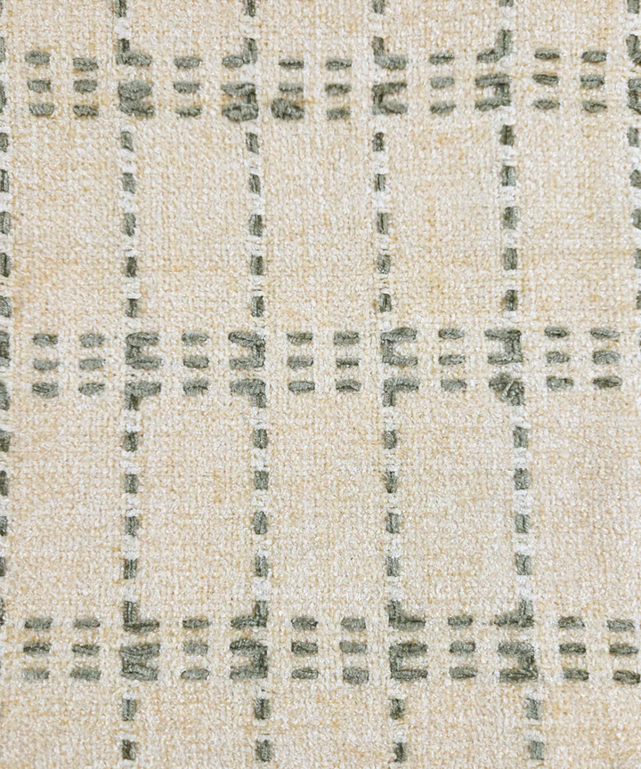 Cream & Charcoal Hand Woven Cotton Sofa Throw | SHOBITAM