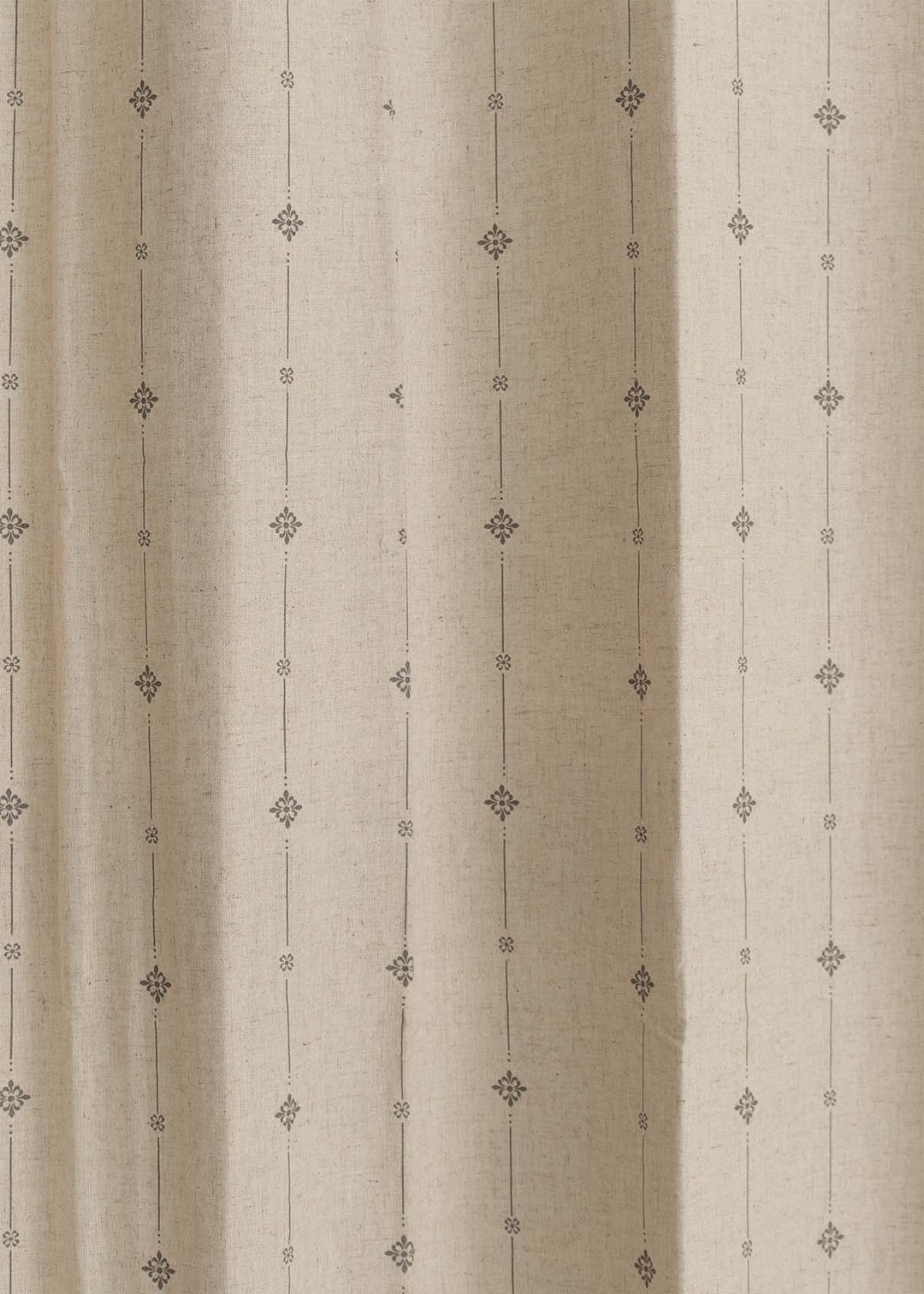 Tulsi Linen Cotton Blend ethnic textured Curtain for Living room & bedroom - Light Reduction - Beige - Single Piece | SHOBITAM