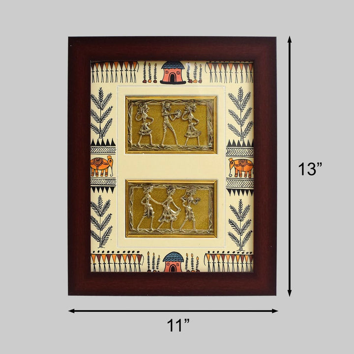 DHOKRA ART WALL HANGING FRAME 13*11*1 | SHOBITAM