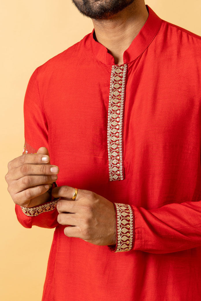 NATYA GANAPATI SET OF 3 ( kurta + churidar + jacket ) | SHOBITAM