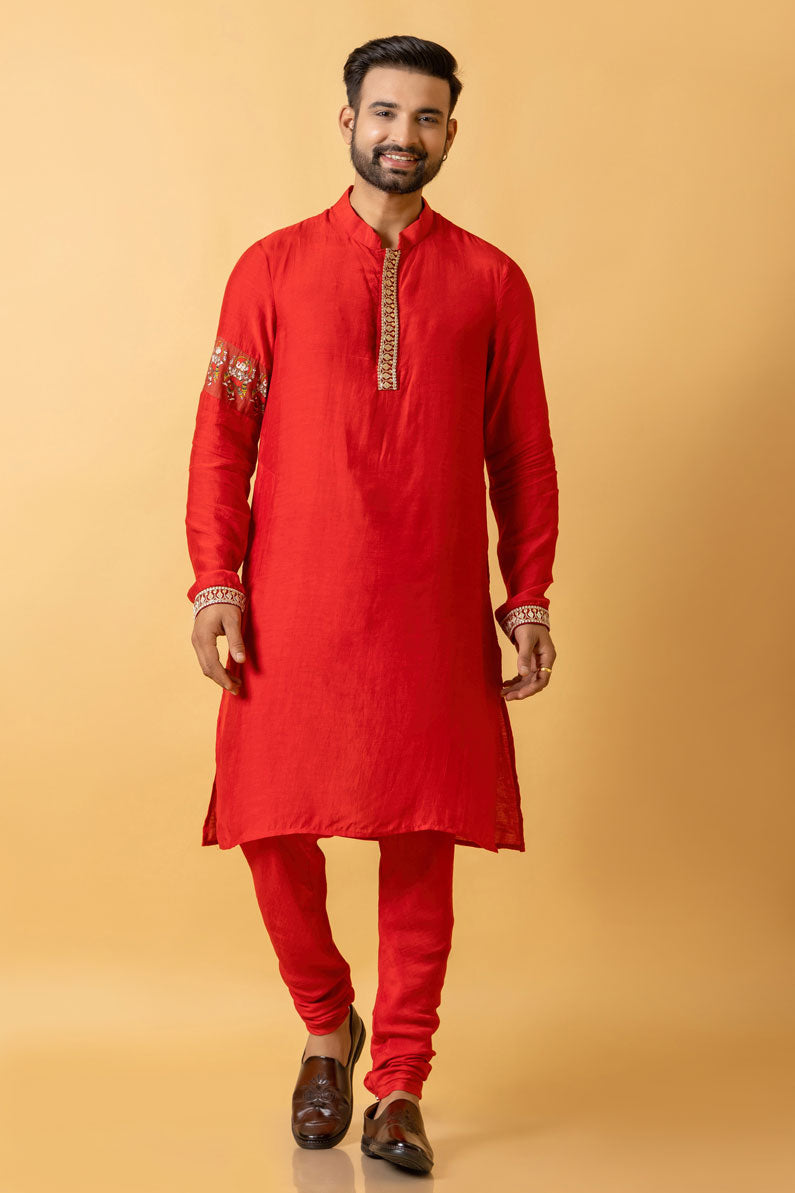 KUMKUM KURTA CHURIDAR SET (set of 2) | SHOBITAM