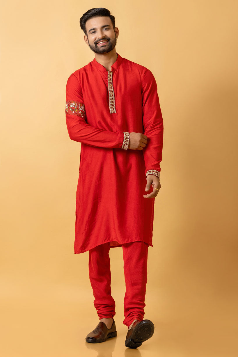 NATYA GANAPATI SET OF 3 ( kurta + churidar + jacket ) | SHOBITAM