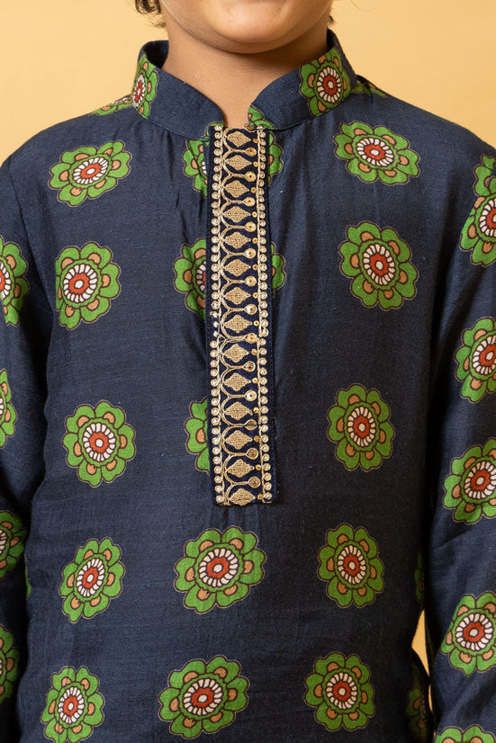 NEEL KURTA + CHURIDAR SET | SHOBITAM