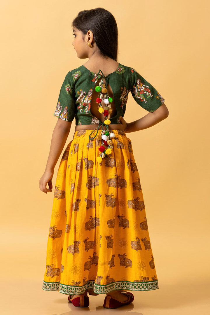 LASYA SHIV-PARVATI LEHENGA SET GIRL( skirt + dupatta + blouse) | SHOBITAM