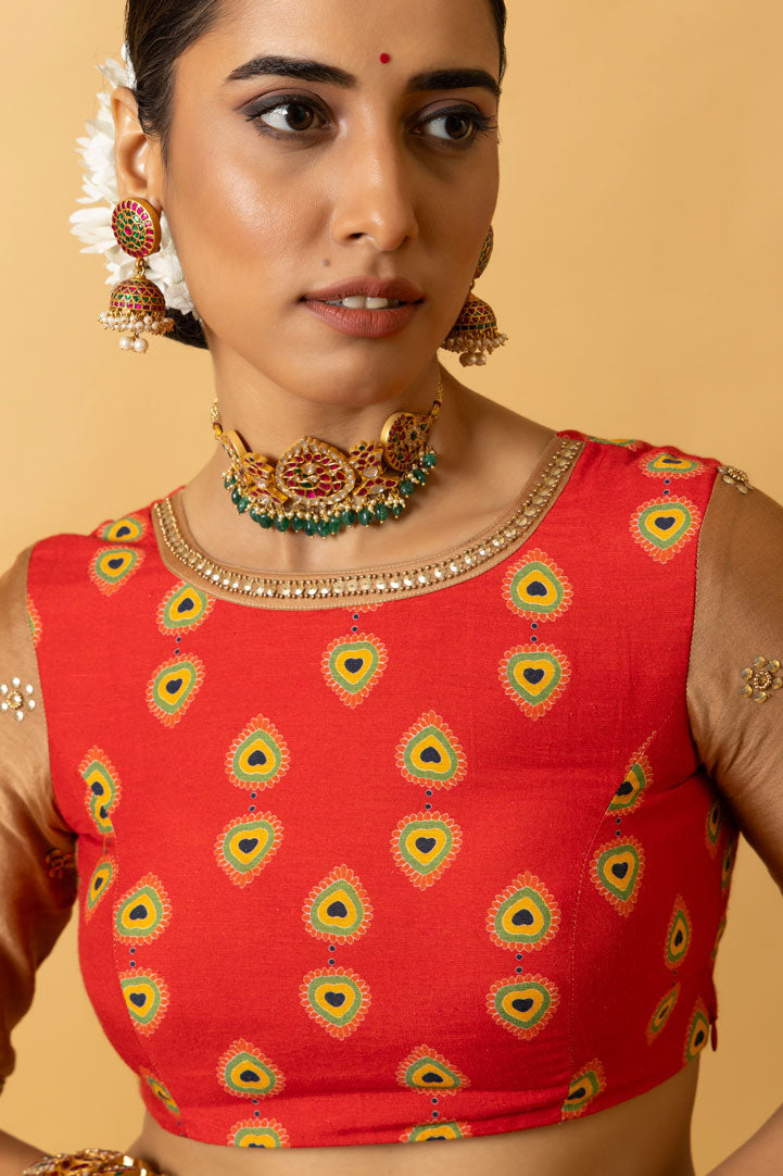 RAS LILA KRISHNA-RADHA LEHENGA ( SET OF 3) | SHOBITAM