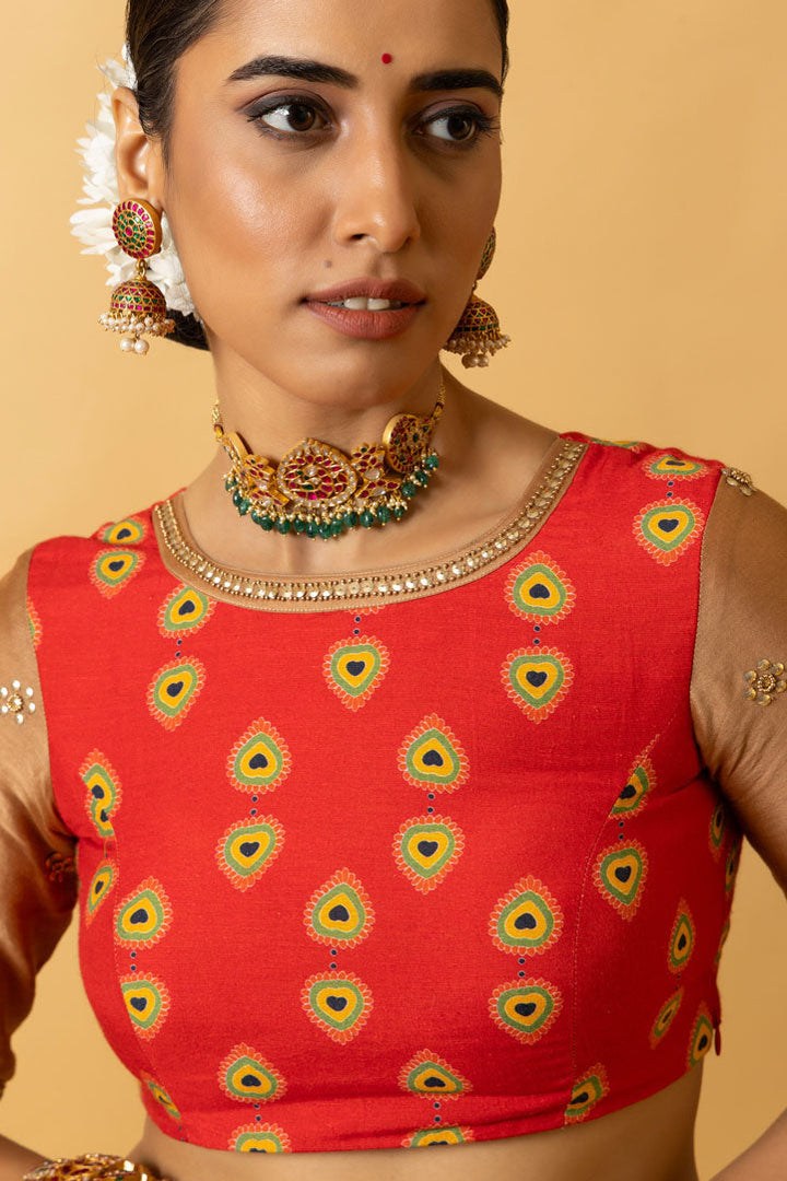 RAS LILA KRISHNA-RADHA LEHENGA ( SET OF 3) | SHOBITAM