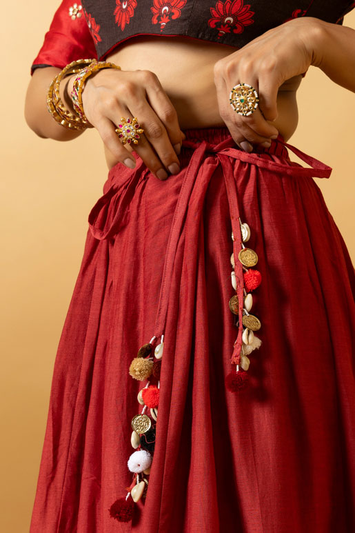 NATYA GANAPATI LEHENGA ( SET OF 3) | SHOBITAM