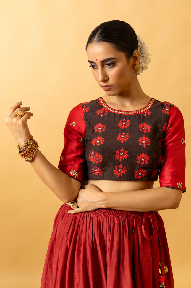 NATYA GANAPATI LEHENGA ( SET OF 3) | SHOBITAM