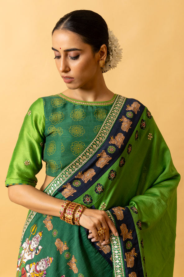 LASYA SHIV-PARVATI LEHENGA ( SET OF 3) | SHOBITAM