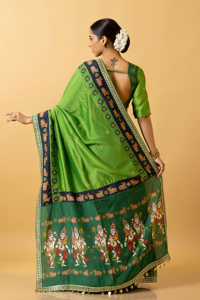 LASYA SHIV-PARVATI EMBROIDERED DUPATTA | SHOBITAM